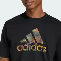 Adidas M CAMO BOS T SİYAH Erkek Tshirt - 5