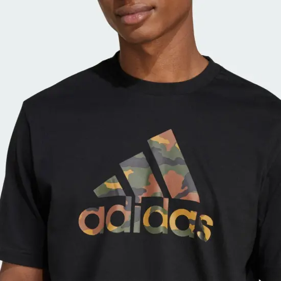 Adidas M CAMO BOS T SİYAH Erkek Tshirt - 5