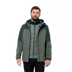 Jack Wolfskin GLAABACH 3IN1 JKT M Haki Erkek Mont - 4