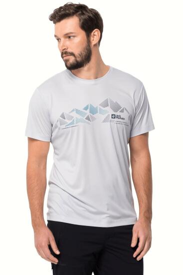 Jack Wolfskin PEAK GRAPHIC T M BEYAZ Erkek Tshirt - 1