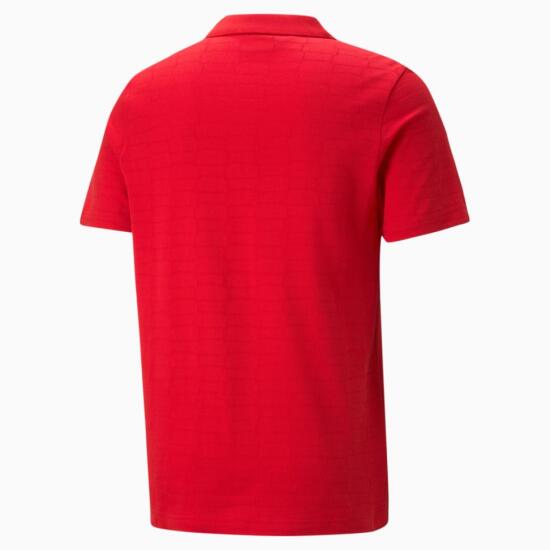 Puma Ferrari Style Jacquard Polo KIRMIZI Erkek Polo Tshirt - 2