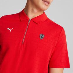 Puma Ferrari Style Jacquard Polo KIRMIZI Erkek Polo Tshirt - 5