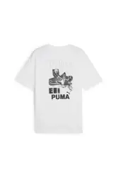 Puma GRAPHICS Bicycle Kick Tee BEYAZ Erkek Tshirt - 2