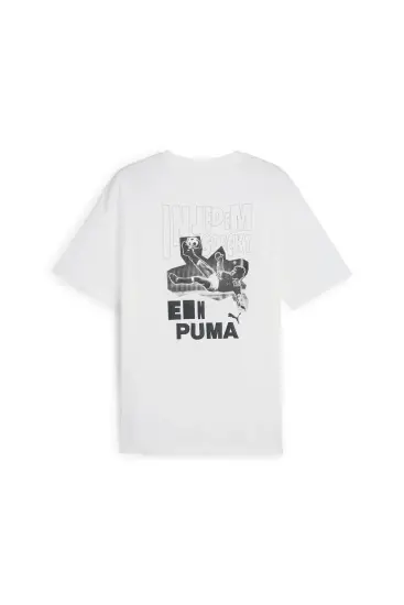 Puma GRAPHICS Bicycle Kick Tee BEYAZ Erkek Tshirt - 2