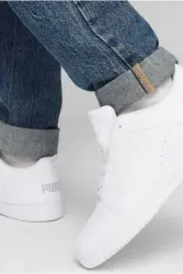 Puma Rebound v6 Low Beyaz-Gri Kadın Günlük Ayakkabı - 6