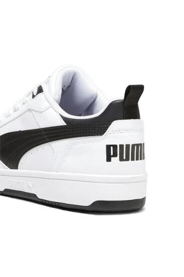 Puma Rebound v6 Low Beyaz-Siyah Erkek Günlük Ayakkabı - 6