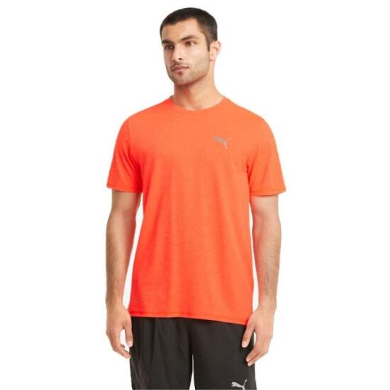 Puma RUN FAVORITE HEATHER SS TEE M Turuncu Erkek Tshirt - 1