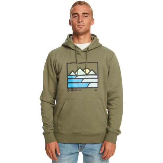 Quiksilver LANDSCAPE LINES HOODIE Yeşil Erkek Sweatshirt - 1