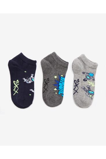 Skechers 3 Pack Low Cut Space Socks Renkli Çocuk Çorap - 4