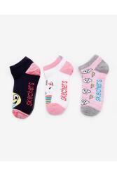 Skechers 3 Pack Low Cut Sweet Socks Renkli Çocuk Çorap - 1