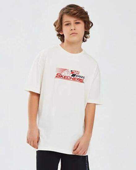 Skechers Graphic Tee B Short Sleeve BEYAZ Çocuk Tshirt - 1