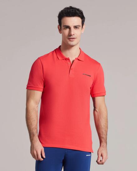 Skechers M Essential Polo T-Shirt KIRMIZI Erkek Tshirt - 1