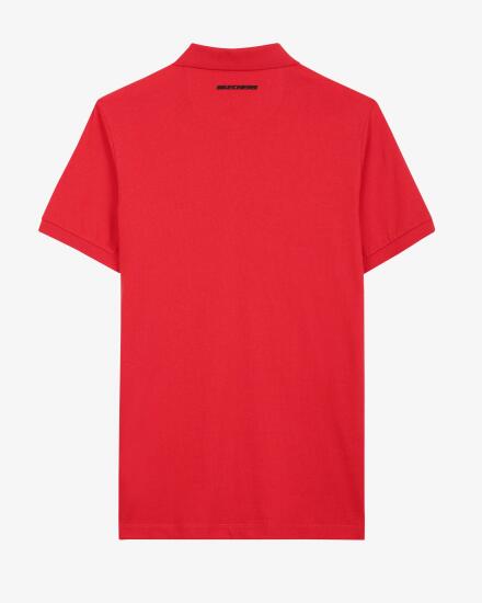 Skechers M Essential Polo T-Shirt KIRMIZI Erkek Tshirt - 5