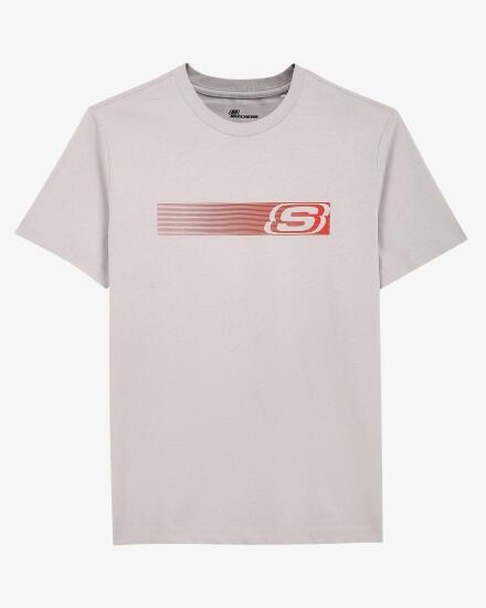 Skechers M Graphic Tee T-Shirt Gri Erkek Tshirt - 4