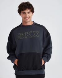 Skechers M LW Fleece Crew Neck Sweatshirt Gri Erkek Sweatshirt - 3