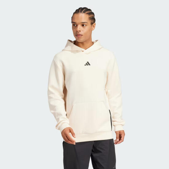 Adidas D4T HOODIE BEYAZ Erkek Sweatshirt - 1