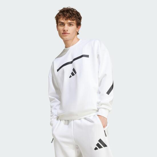 Adidas M Z.N.E. CRW BEYAZ Erkek Sweatshirt - 1