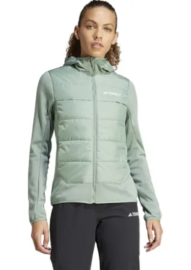 Adidas W MULTI HYB JKT Yeşil Kadın Mont - 1