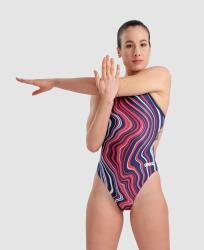 Arena WOMEN'S SWIMSUIT CHALLENGE BACK MARBLED Mavi Kadın Mayo - 1