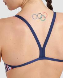 Arena WOMEN'S SWIMSUIT CHALLENGE BACK MARBLED Mavi Kadın Mayo - 5