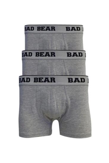 Bad Bear BASIC BOXER 3-PACK Gri Erkek Boxer - 1