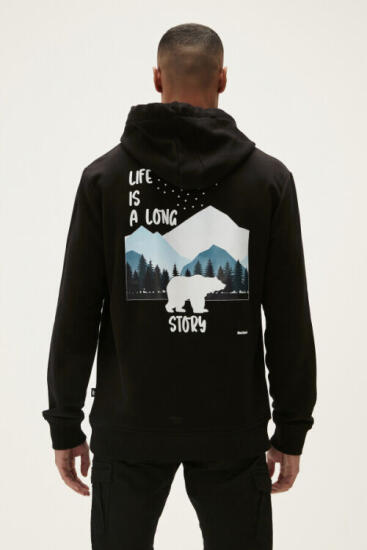 Bad Bear LONG STORY HOODIE SİYAH Erkek Sweatshirt - 2