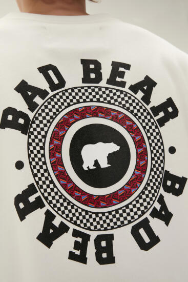 Bad Bear ROUND CREWNECK BEYAZ Erkek Sweatshirt - 5