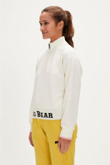 Bad Bear ZOE HALF-ZIP SWEATSHIRT BEYAZ Kadın Sweatshirt - 3