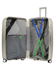 Benetton TROLLEY 50 CM Bej Unisex Valiz - 4