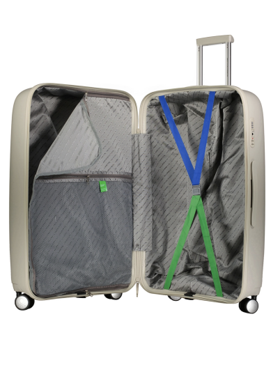 Benetton TROLLEY 50 CM Bej Unisex Valiz - 4