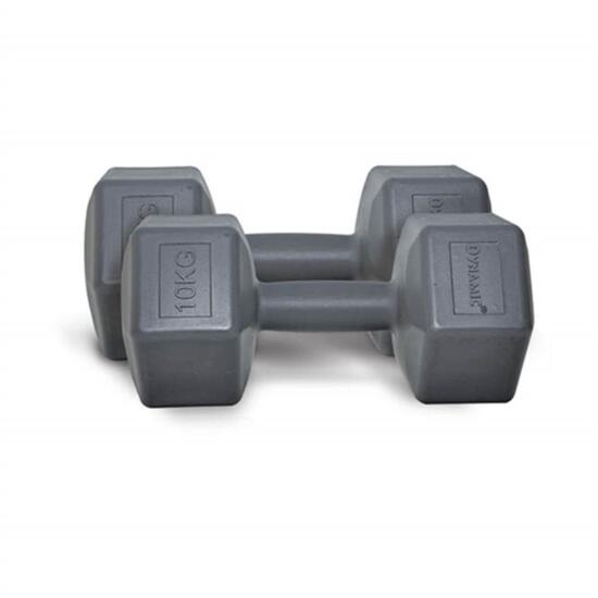 Dynamic FASHION PLASTIC DUMBELL 10 KG Gri Unisex Dambıl - 2