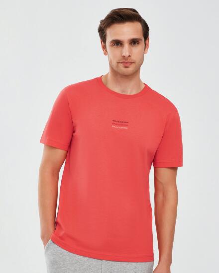 Skechers Essential M Short Sleeve T-Shirt KIRMIZI Erkek Tshirt - 1