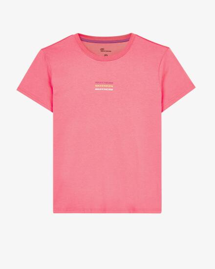 Skechers Essential W Short Sleeve T-Shirt Pembe Kadın Tshirt - 1