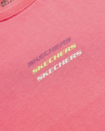 Skechers Essential W Short Sleeve T-Shirt Pembe Kadın Tshirt - 4