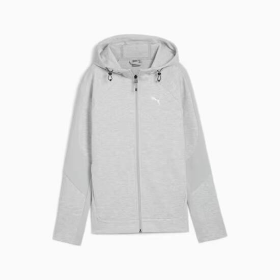 Puma EVOSTRIPE Full-Zip Hoodie Gri Kadın Sweatshirt - 4