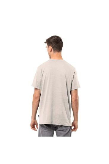 Jack Wolfskin BRAND T M Gri Erkek Tshirt - 2