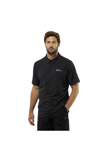 Jack Wolfskin DELGAMI POLO M SİYAH Erkek Polo Tshirt - 2