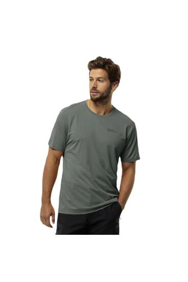 Jack Wolfskin DELGAMI S/S M Yeşil Erkek Tshirt - 1