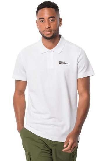 Jack Wolfskin ESSENTIAL POLO M BEYAZ Erkek Polo Tshirt - 1