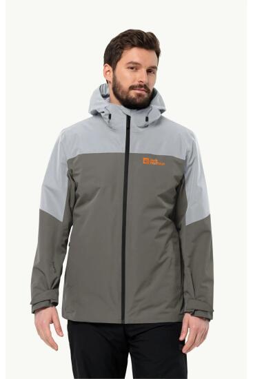 Jack Wolfskin GLAABACH 3IN1 JKT M Gri Erkek Mont - 5