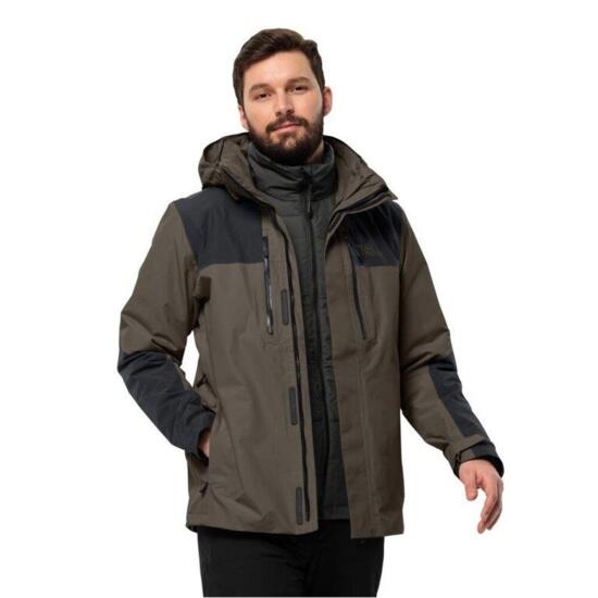 Jack Wolfskin JASPER 3IN1 JKT M Kahverengi Erkek Mont - 6