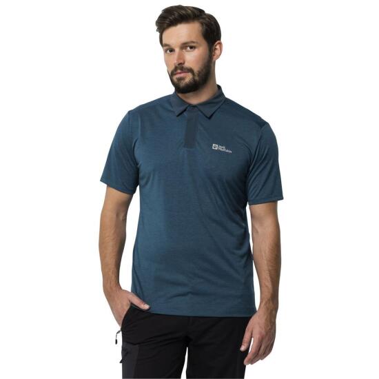 Jack Wolfskin PACK & GO POLO M Mavi Erkek Polo Tshirt - 1