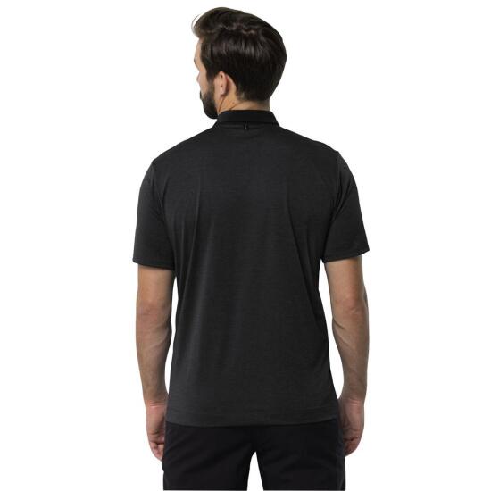 Jack Wolfskin PACK & GO POLO M SİYAH Erkek Polo Tshirt - 2