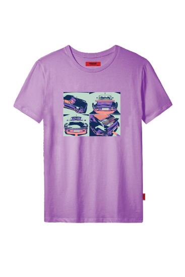 John Frank JOHN FRANK COOL T-SHIRT Mor Erkek Tshirt JFTCOOL47-CAR-013 - 1