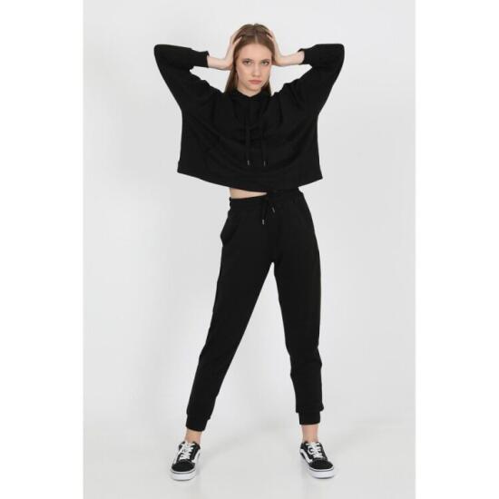 John Frank JOHN FRANK WOMAN SPORTS&LOUNGEWEAR JOGGING SİYAH Kadın Eşofman Altı WJFJG02-COMFY-001 - 1