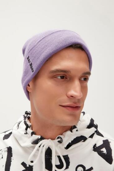 Bad Bear Label Beanie Mor Erkek Bere - 1