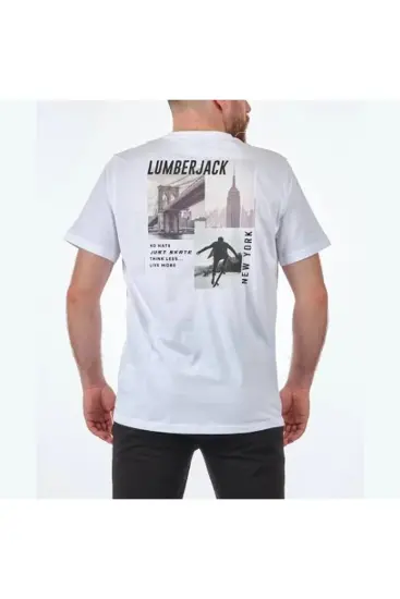 Lumberjack 3M ML NEW YORK 11OTBL01 3FX BEYAZ Erkek Tshirt - 2