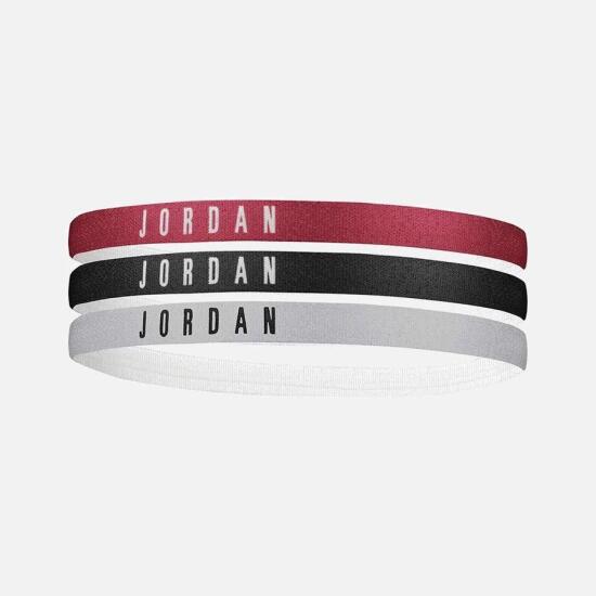 Nike JORDAN HEADBANDS 3PK GYM Gri-Siyah-Bordo Unisex Saç Bandı - 1