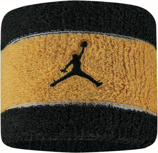 Nike JORDAN M WRISTBANDS 2 PK TERRY BLACK/SANDED GOLD/BLACK OSFM SİYAH Erkek Bileklik - 1