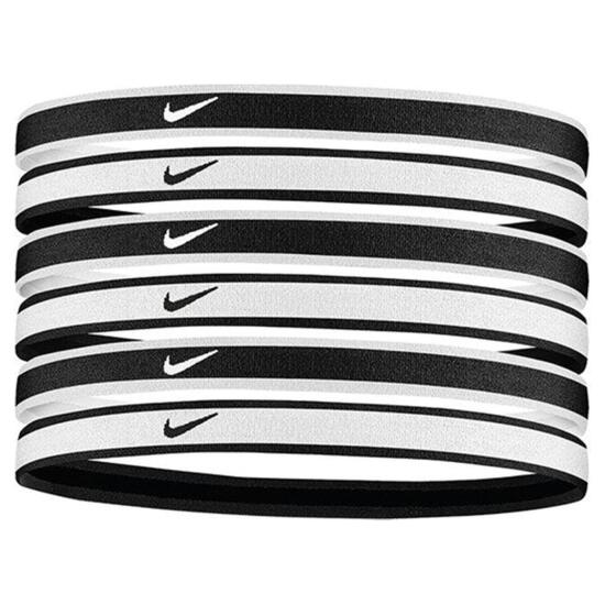 Nike NIKE SWOOSH SPORT HEADBANDS 6 PK Beyaz-Siyah Kadın Saç Bandı - 1